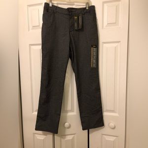 Lee Size 12 Petite Black White Plaid Mid Rise Pants